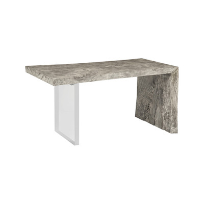 Phillips Collection Waterfall Desk - Gray Stone - Acrylic Leg