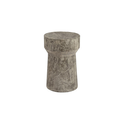 Phillips Collection Curved Wood Stool - Thick - Gray Stone - Gray Stone