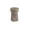 Phillips Collection Curved Wood Stool - Thick - Gray Stone - Gray Stone