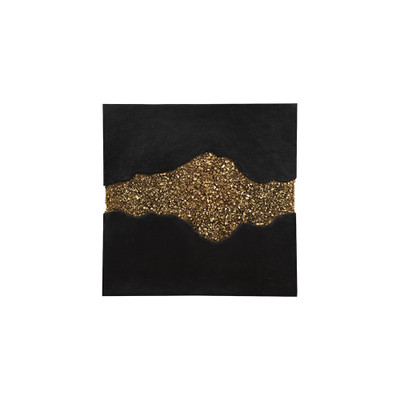 Phillips Collection Geode Texture Panel Black and Gold - Wall Decor