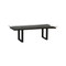 Phillips Collection Chainsaw Dining Table with Glass - Burnt Black - Black Iron U Legs
