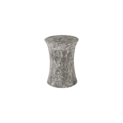 Phillips Collection Drum Stool - Mango Wood - Gray Stone