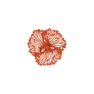 Phillips Collection Flower Wall Art - Extra Small - Coral - Metal