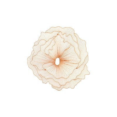 Phillips Collection Poppy Flower Wall Art - Copper - LG