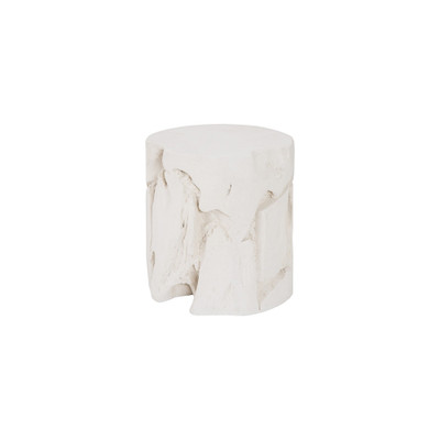 Phillips Collection Slice Stool - Round - White Stone