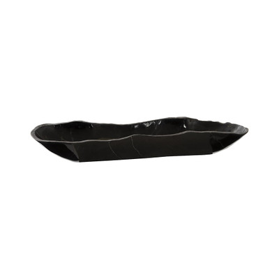 Phillips Collection Aragonite Canoe Bowl - Black - Medium