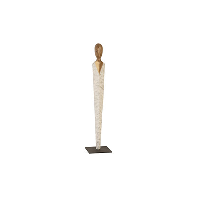 Phillips Collection Vested Female Sculpture - Small - Chamcha - Natural - White - Gold