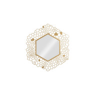 Phillips Collection Hexagon Honeycomb Mirror Brass