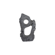 Phillips Collection Colossal Cast Stone Sculpture - Two Holes - Charcoal Stone
