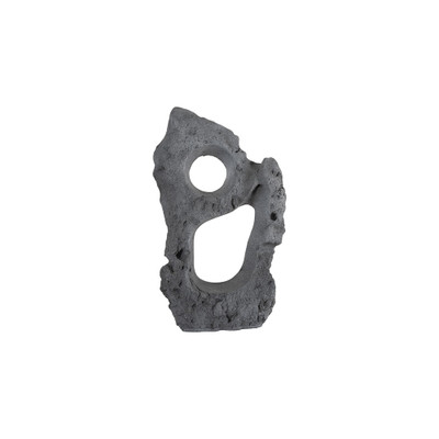 Phillips Collection Colossal Cast Stone Sculpture - Two Holes - Charcoal Stone