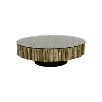 Phillips Collection Manhattan Coffee Table - Round - with Glass