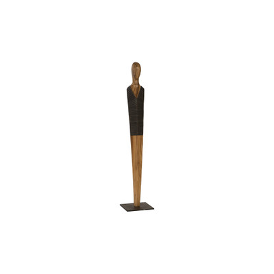 Phillips Collection Vested Male Sculpture - Medium - Chamcha - Natural - Black - Copper