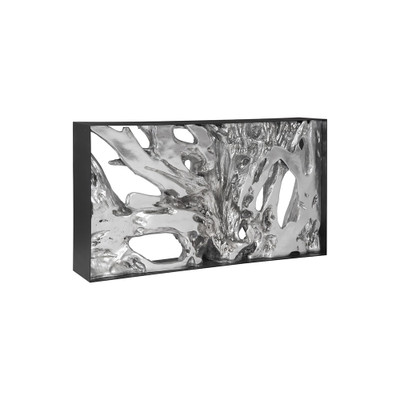 Phillips Collection Cast Root Metal Framed Console Table - Resin - Silver Leaf - SM