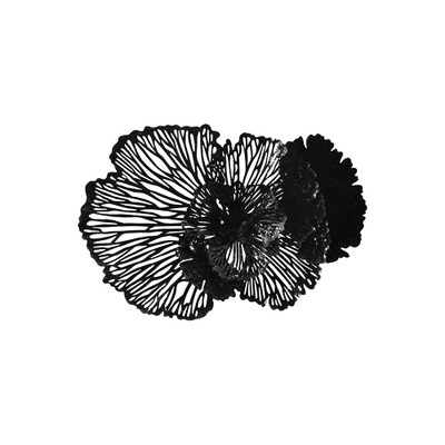 Phillips Collection Flower Wall Art - Medium - Black - Metal