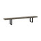 Phillips Collection Origins Straight Edge Bench - Gray Stone - Satin Black Legs 96"