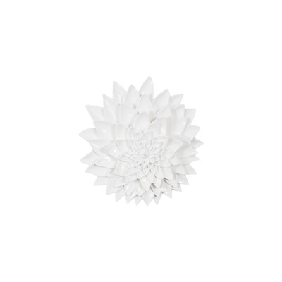 Phillips Collection Dahlia Flower Wall Art - Gel Coat White