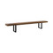 Phillips Collection Origins Straight Edge Bench - Natural - Satin Black Legs 96"