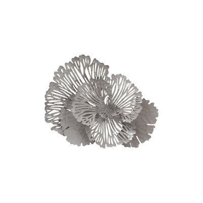 Phillips Collection Flower Wall Art - Small - Gray - Metal