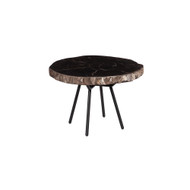 Phillips Collection Petrified Coffee Table - Round - Metal Black Base - Small