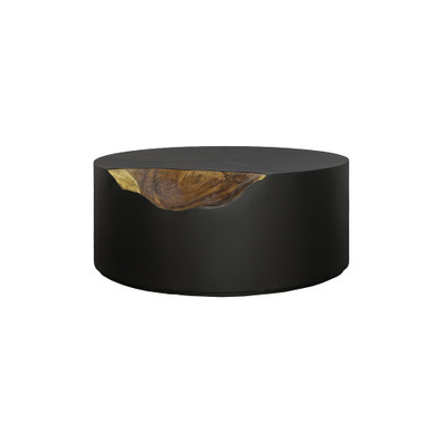 Phillips Collection Cornered Coffee Table - Natural - Iron - Round