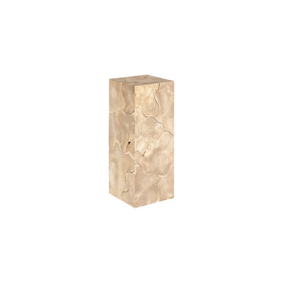 Phillips Collection Teak Slice Pedestal - Square - Bleached - MD