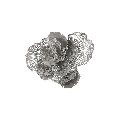 Phillips Collection Flower Wall Art - Large - Gray - Metal