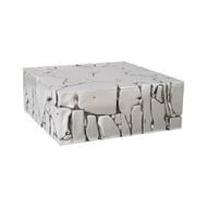 Phillips Collection Chunk Square Coffee Table - Silver Leaf