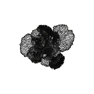 Phillips Collection Flower Wall Art - Large - Black - Metal