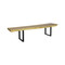 Phillips Collection Origins Straight Edge Bench - Natural - Satin Black Legs 79"