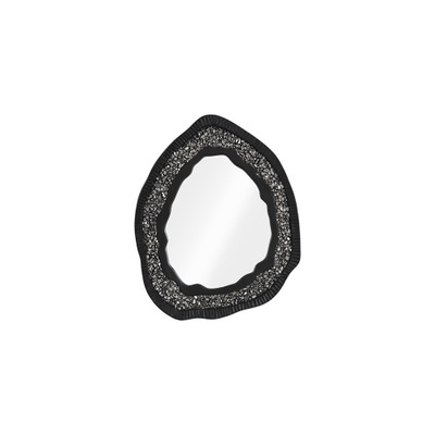 Phillips Collection Geode Mirror - Black And Silver - Matte