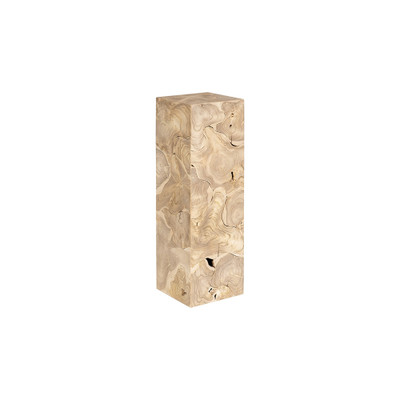 Phillips Collection Teak Slice Pedestal - Square - Bleached - LG
