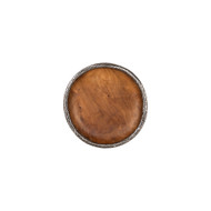 Phillips Collection Teak Wood Bowl Wall Art - Metallurgy Edge - MD