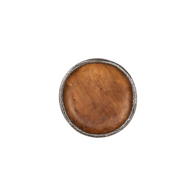 Phillips Collection Teak Wood Bowl Wall Art - Metallurgy Edge - MD