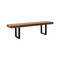 Phillips Collection Origins Straight Edge Bench - Natural - Satin Black Legs 60"