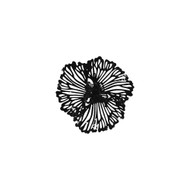 Phillips Collection Flower Wall Art - Extra Small - Black - Metal