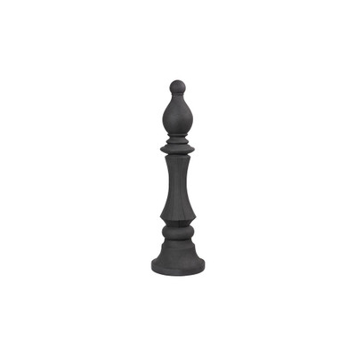 Phillips Collection Bishop Chess Sculpture - Cast Stone Black