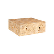 Phillips Collection Teak Slice Coffee Table - Square - Bleached