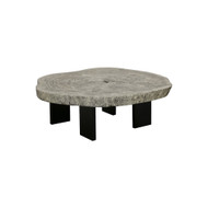 Phillips Collection Floating Coffee Table with Black Legs - Gray Stone - Size Varies