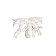 Phillips Collection Cast Teak Root Console - White Stone