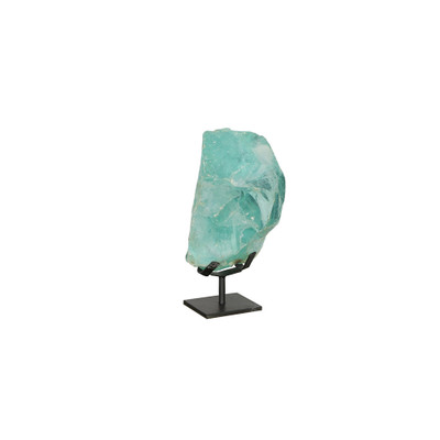 Phillips Collection Refractory Glass Sculpture - Blue - On Base