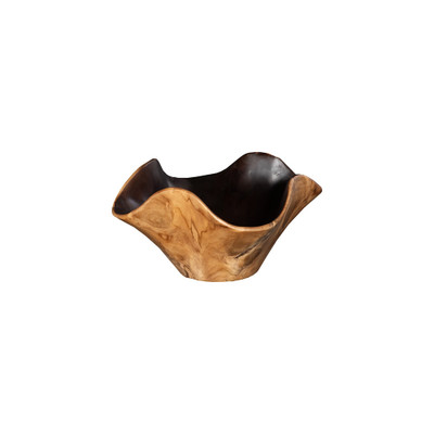 Phillips Collection Teak Wood Bowl - Black And Natural