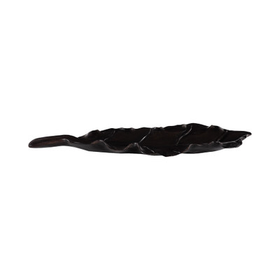 Phillips Collection Leaf Bowl - Teak Wood - Black Finish