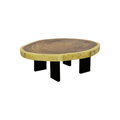 Phillips Collection Floating Coffee Table With Black Legs - Natural - Size Varies