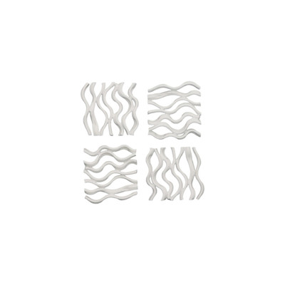 Phillips Collection Vine Wall Tile - Matte White - Set of 4