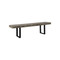 Phillips Collection Origins Straight Edge Bench - Gray Stone - Satin Black Legs 60"