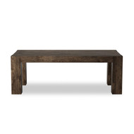 Four Hands Abaso Dining Table - Ebony Rustic Wormwood Oak - 86"
