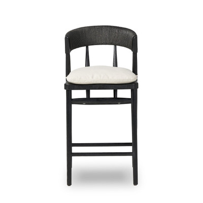 Four Hands Buxton Counter Stool - Black Oak - Savile Flax
