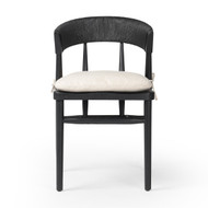 Four Hands Buxton Dining Chair - Black Oak - Savile Flax