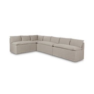 Four Hands BYO: Andre Slipcover Dining Banquette - L - Shape - 131"