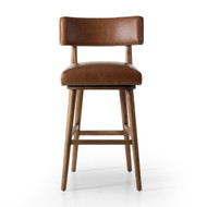 Four Hands Cardell Swivel Bar Stool - Sonoma Chestnut